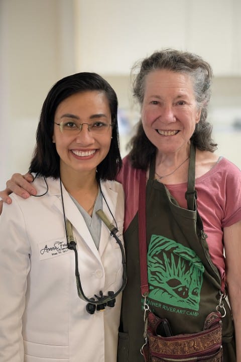 Happy patient smiling after dental visit