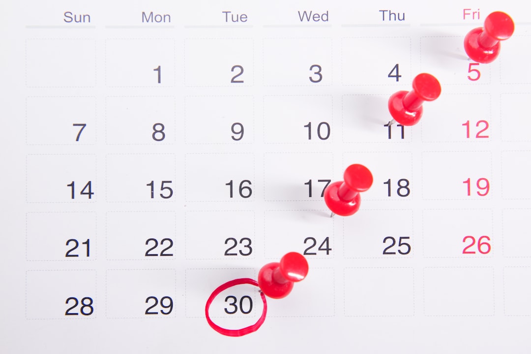 A calendar showing an appointment date circled for a dental exam
