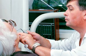 Dentist with Elderly Person